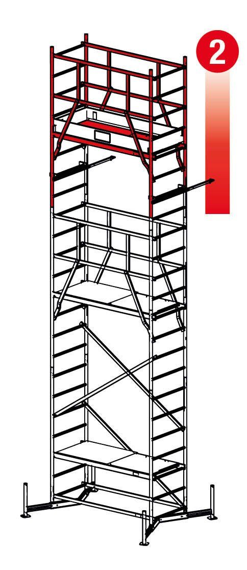 KRAUSE Arbeitsgerüst ClimTec System 2. Aufstockung, nur in Verbindung mit ClimTec System Grundgerüst + 1. Aufstockung