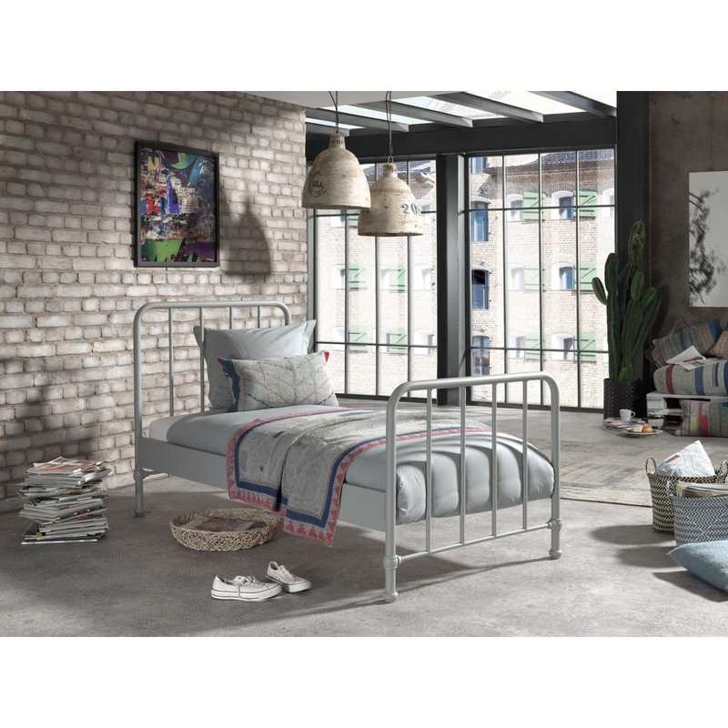 Lit 90x200cm Bronxx gris