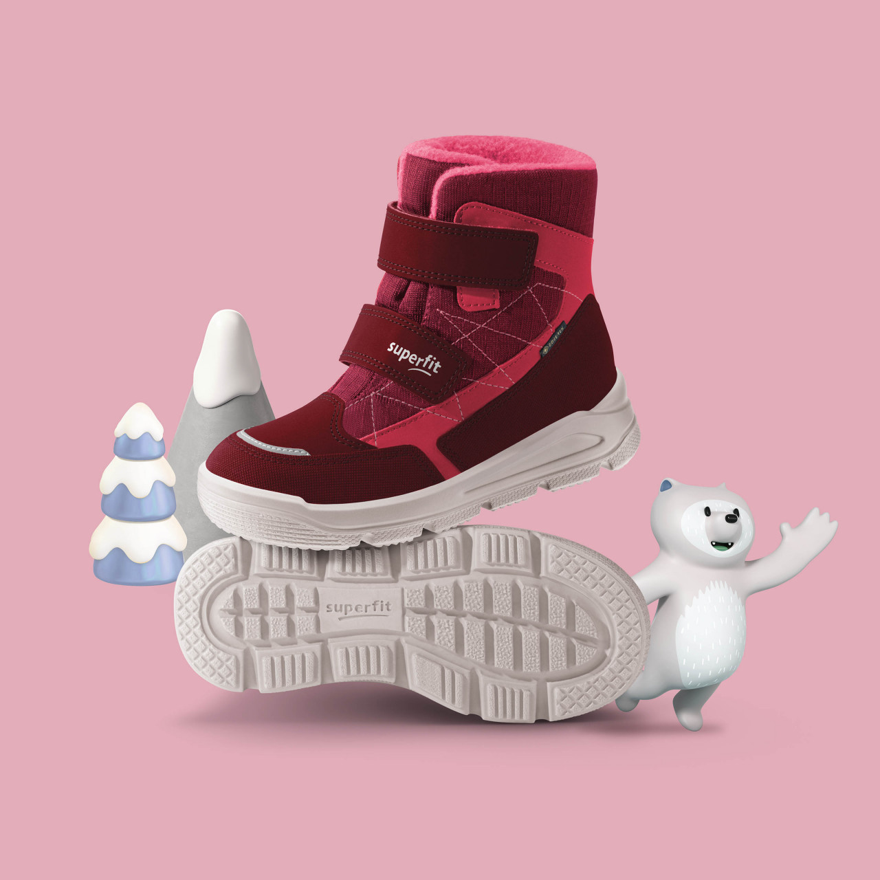 MARS - Rot/Pink Boots mit BOA® Drehverschluss