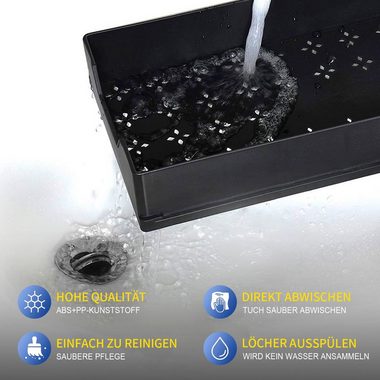 Kpaloft Ablageregal 2-stöckiger Organizer mit 4 Haken 2 Etagen & 1 Hängebeche, Spülschrankregal Waschbecken Regal, Unter der Spüle Schiebeschrank Regal Organizer für Badezimmer, Küchen