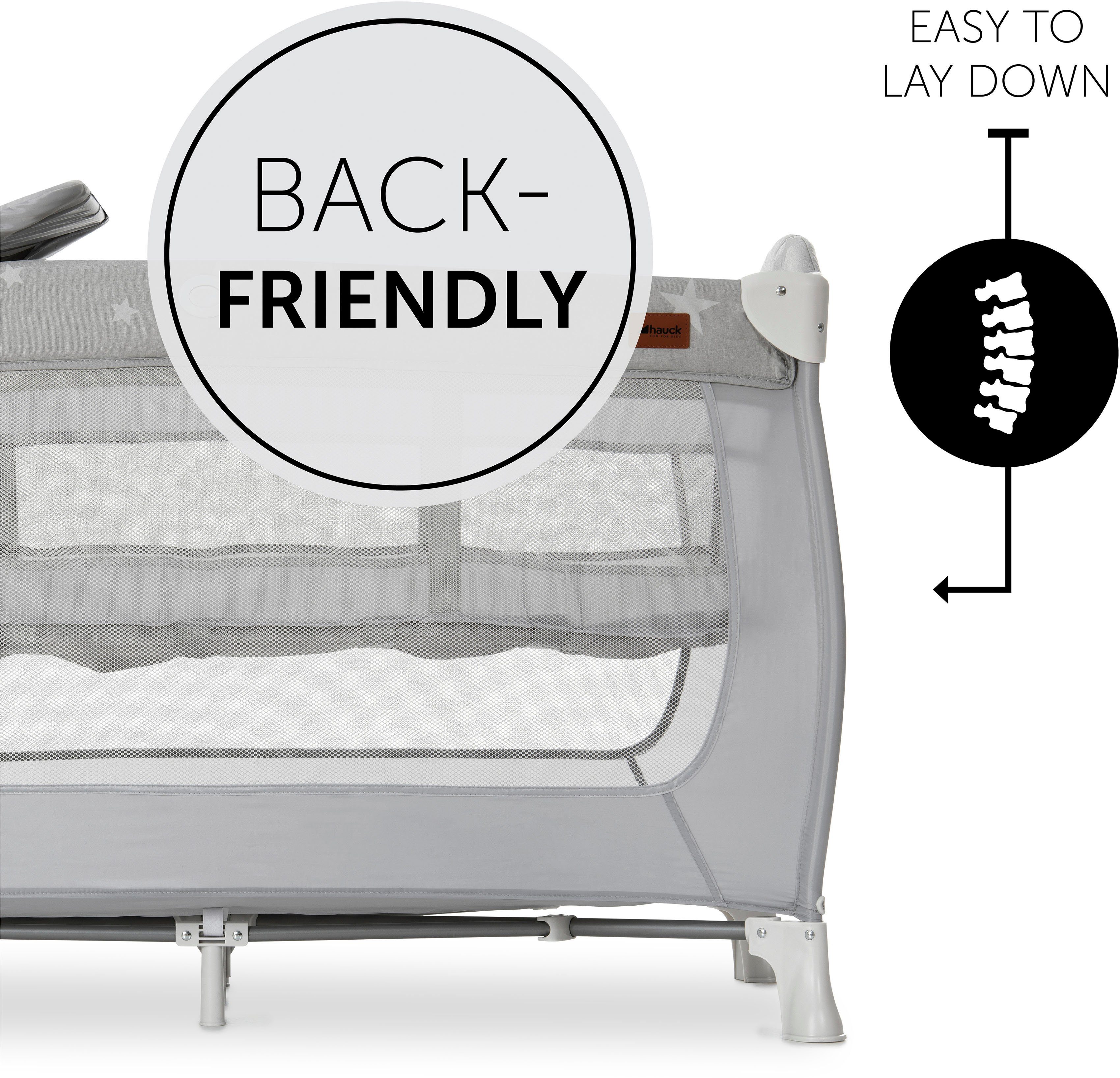 Hauck Baby-Reisebett Sleep'N Play Center, Stars, inkl. Transporttasche