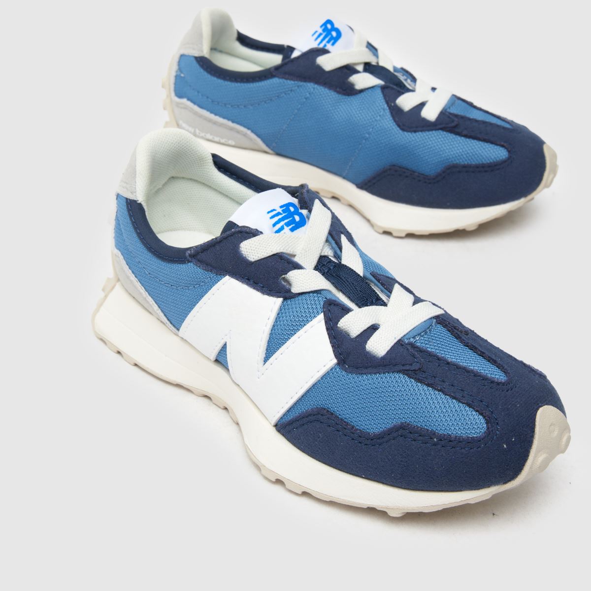 New Balance marinblå multifärgade 327 Junior-sneakers för pojkar