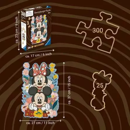 Puzzle 300 Teile - Disney Mickey & Minnie