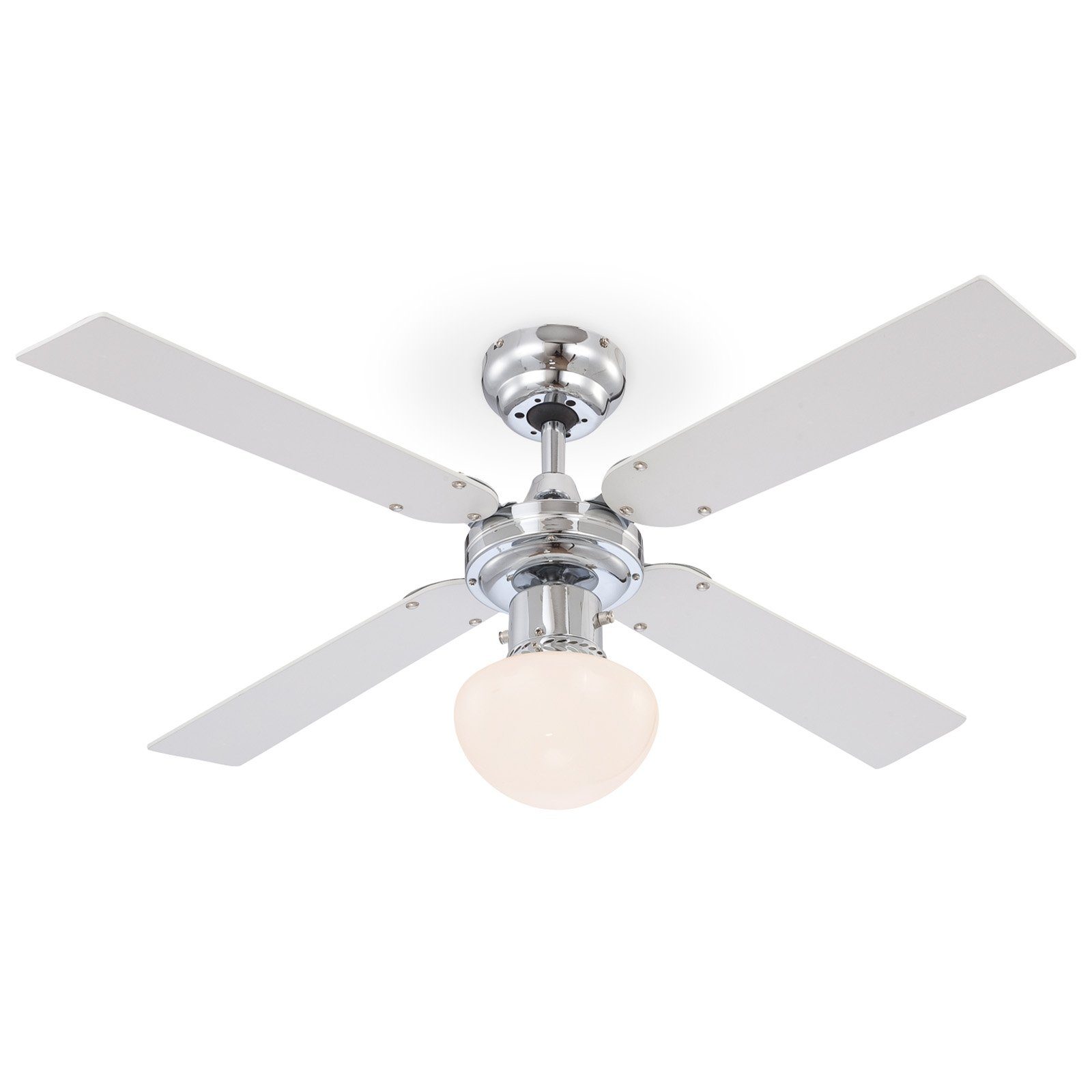 bmf-versand Deckenventilator Deckenventilator mit Fernbedienung und Licht Ventilator Lampe Weiß
