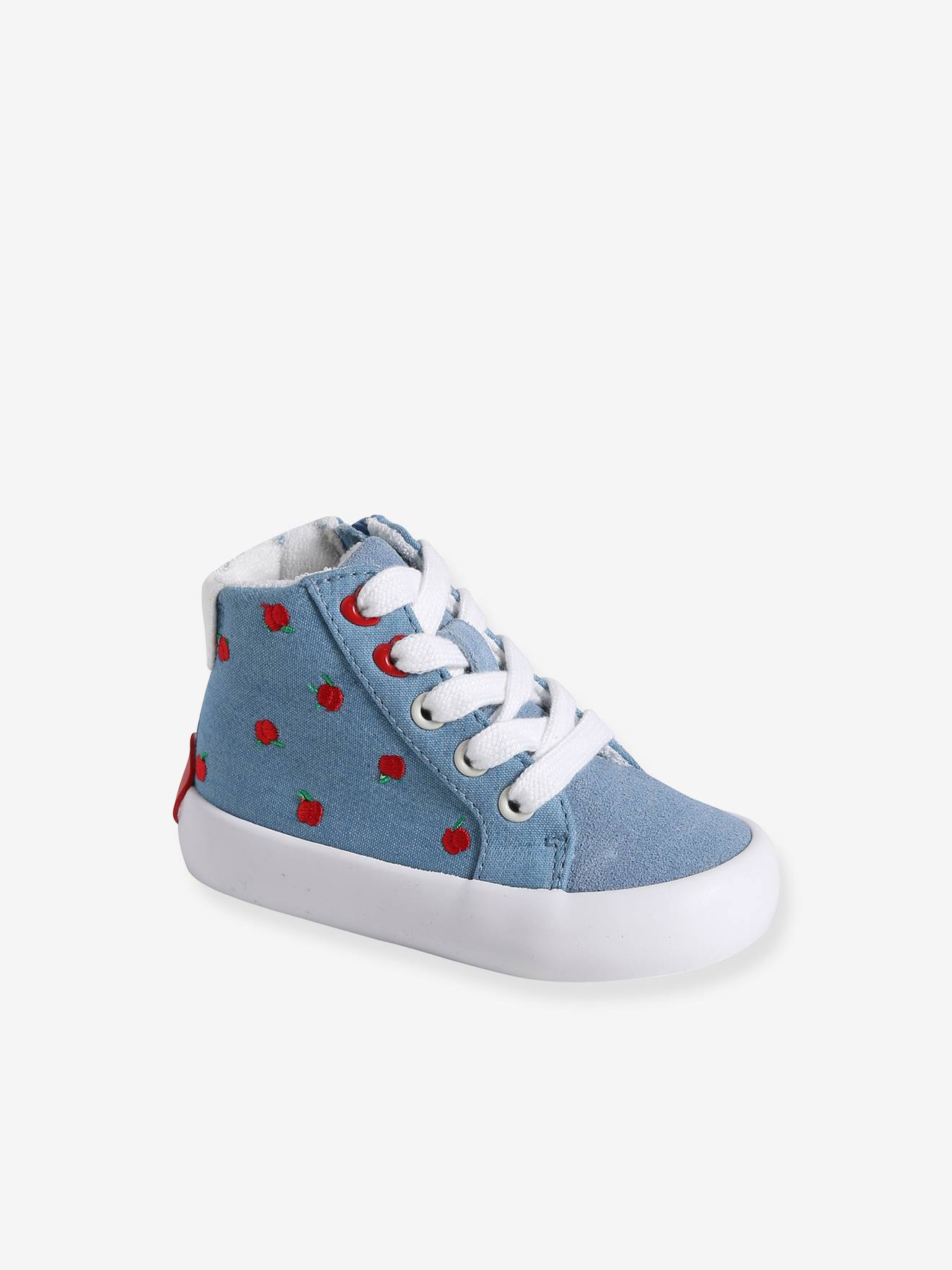 Vertbaudet Baby High-Sneakers mit Reißverschluss - blau apfel