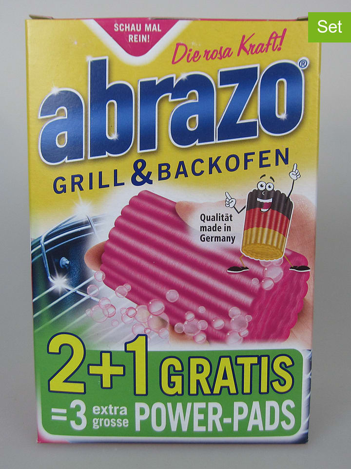 abrazo 5er-Set: Grill- und Backofenreiniger-Pads, je 3 Stück günstig kaufen onesize