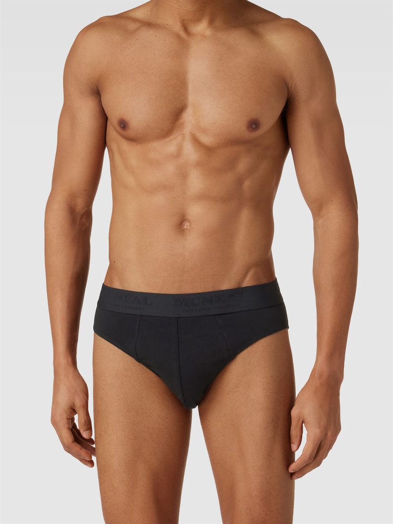 Slip mit Logo-Bund im 7er-Pack in schwarz