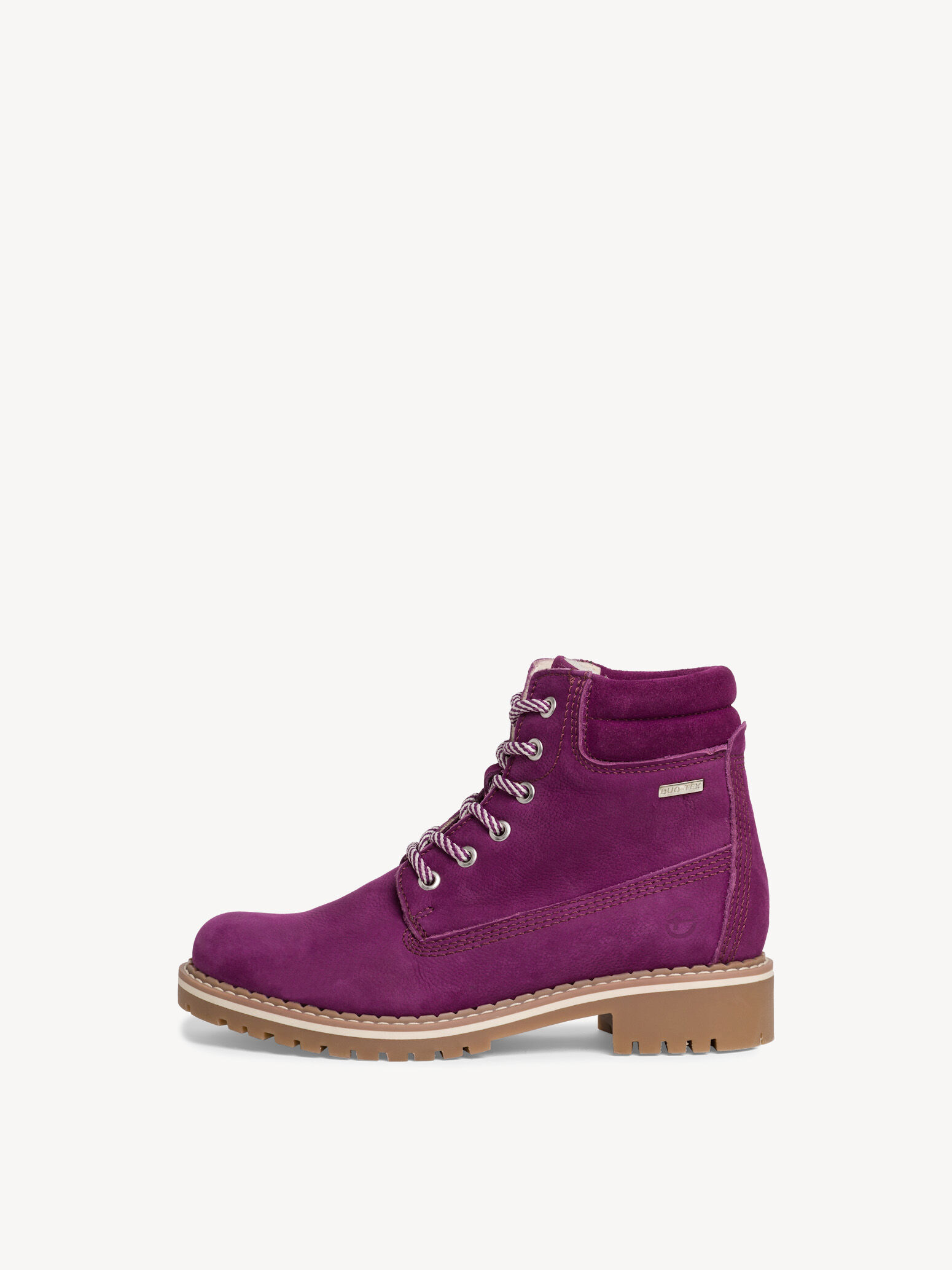 Bottine en cuir - mauve doublure chaude