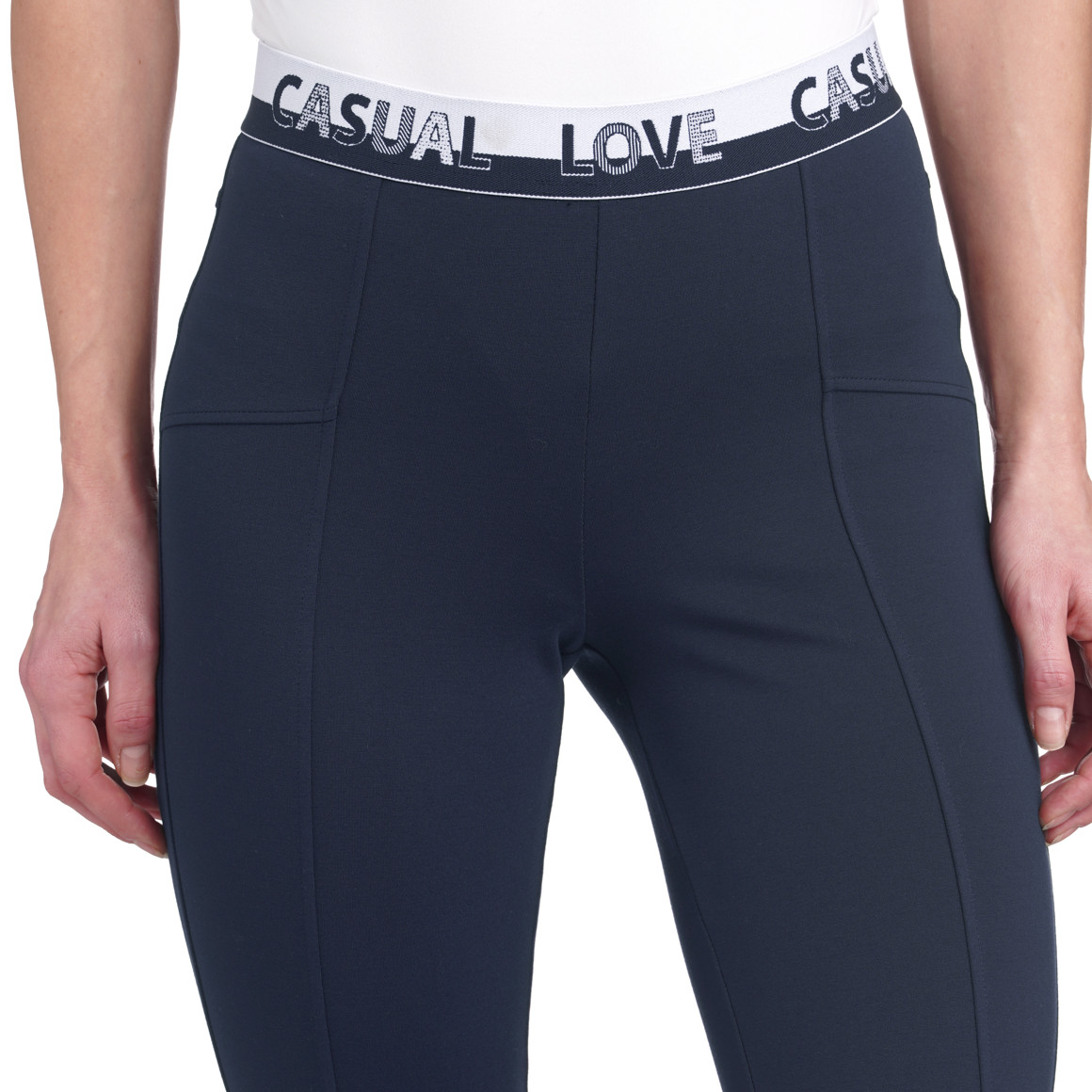 Damen Leggings mit Schriftzug auf dem Bund