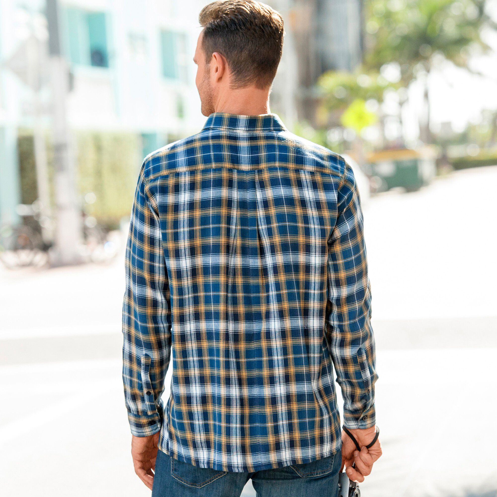 Chemise extra-longue carreaux flanelle
