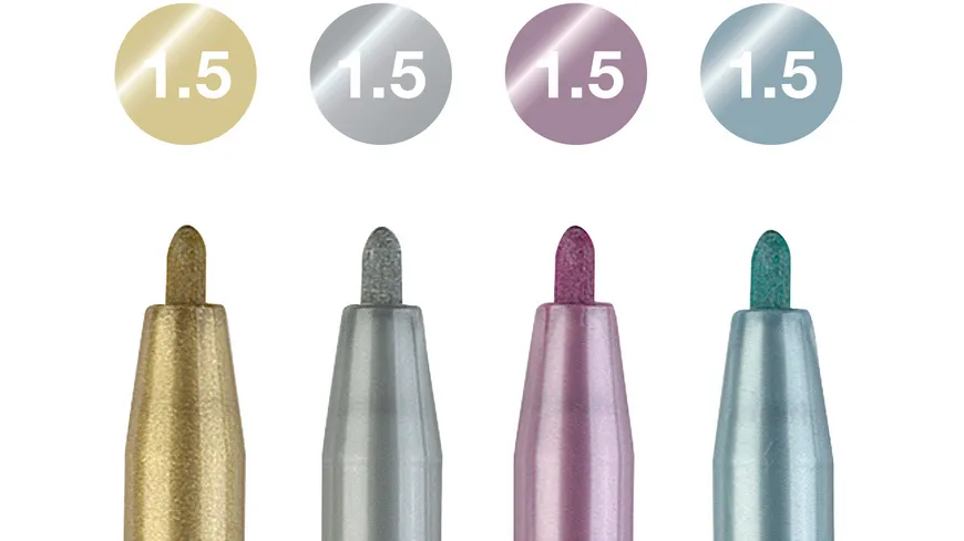 FABER-CASTELL Tuschestift Pitt Artist Pen Metallic 4er Set