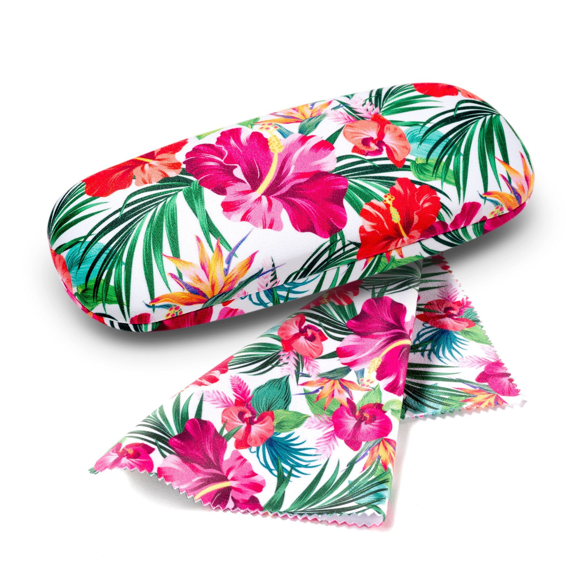 FEFI Brillenetui FLOWER - Hardcase mit passendem Mikrofasertuch