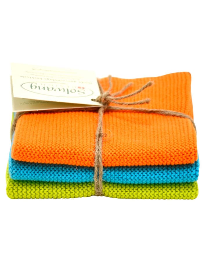 Solwang Wischtuch Orange Türkis Lime Kombi 3er Set günstig kaufen onesize