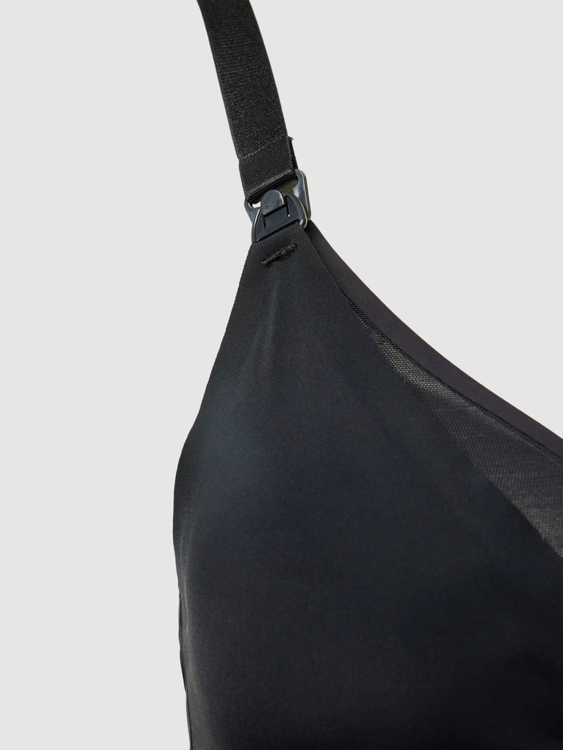 Umstands-Bralette mit Still-Funktion Modell 'MAMA SHEER' in schwarz