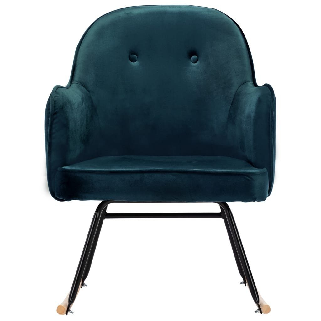 möbelando Schaukelstuhl Aletshausen (B/H/T: 60x84x74 cm), aus Samt in Blau