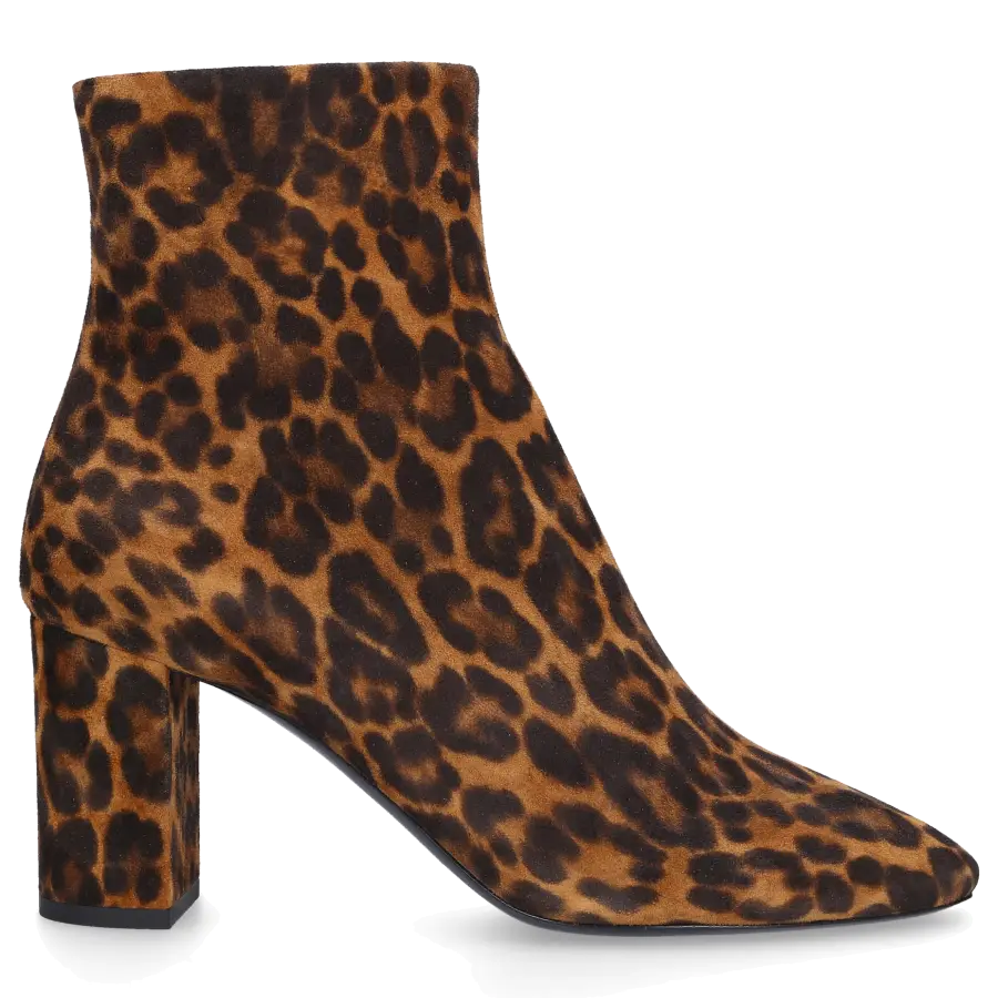 Saint Laurent - Klassische Stiefeletten LOU 75 Veloursleder - braun