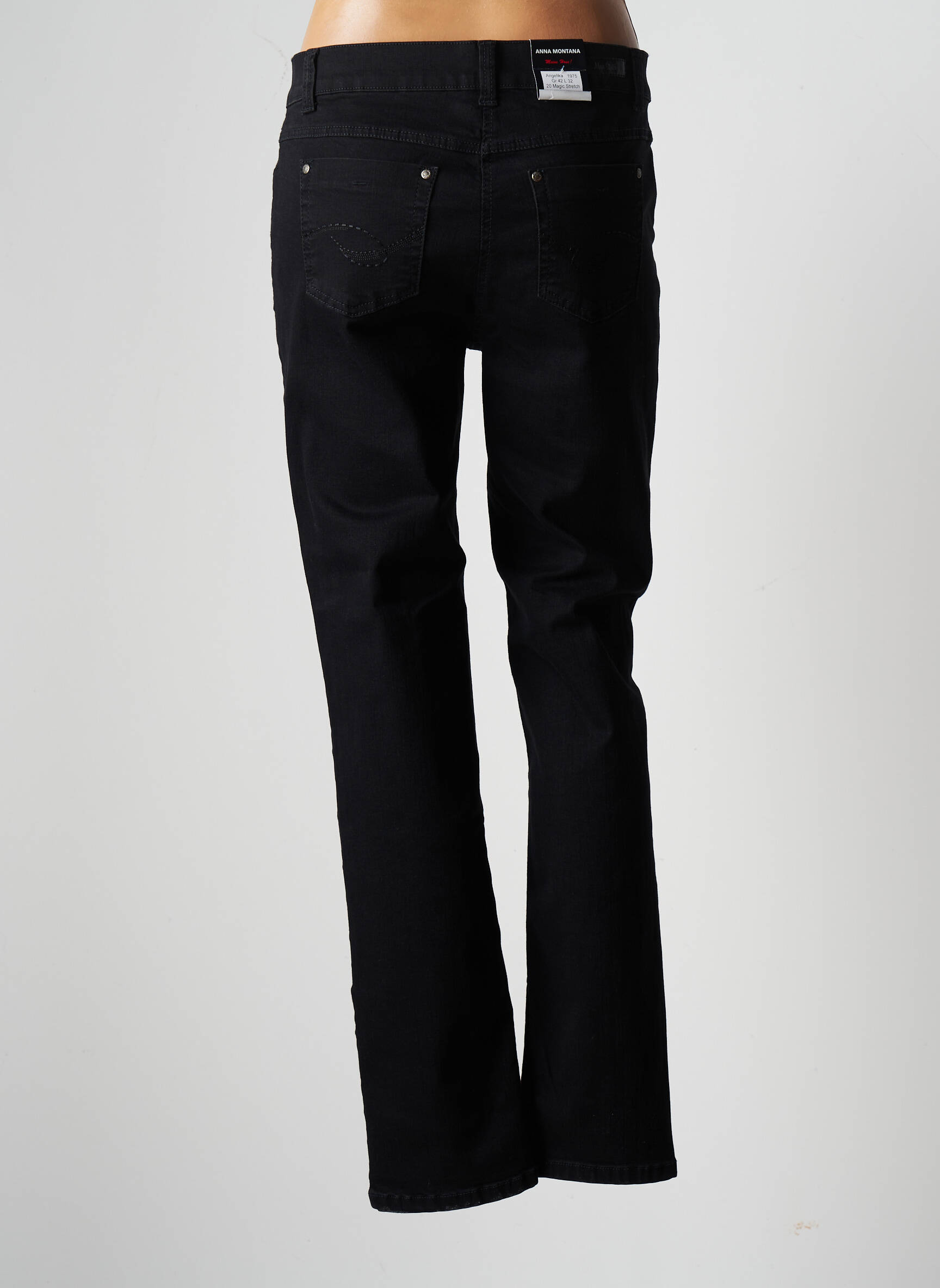 Anna Montana Jeans Coupe Slim Femme couleur noir