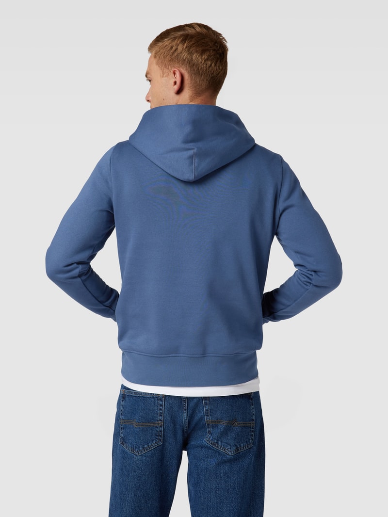 Hoodie mit Logo-Stitching Modell 'FLAG' in jeans