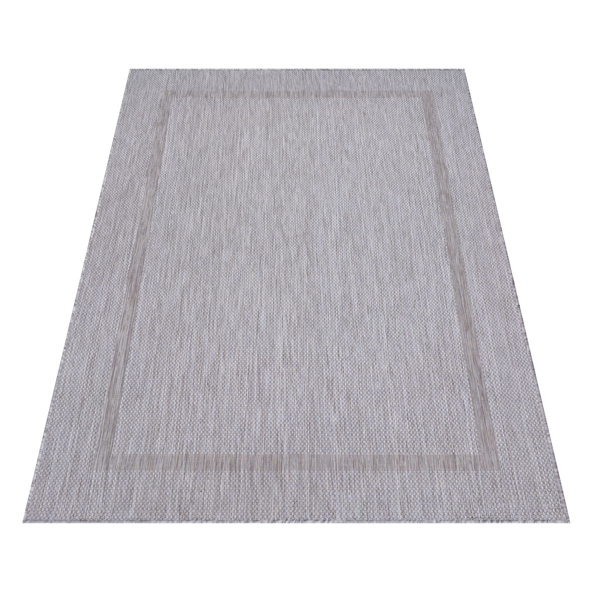 Outdoorteppich Unicolor - Einfarbig, Carpetsale24, Läufer, Höhe: 5 mm, Teppich Wetterfest Balkon Küchenteppich Flachgewebe Sisaloptik