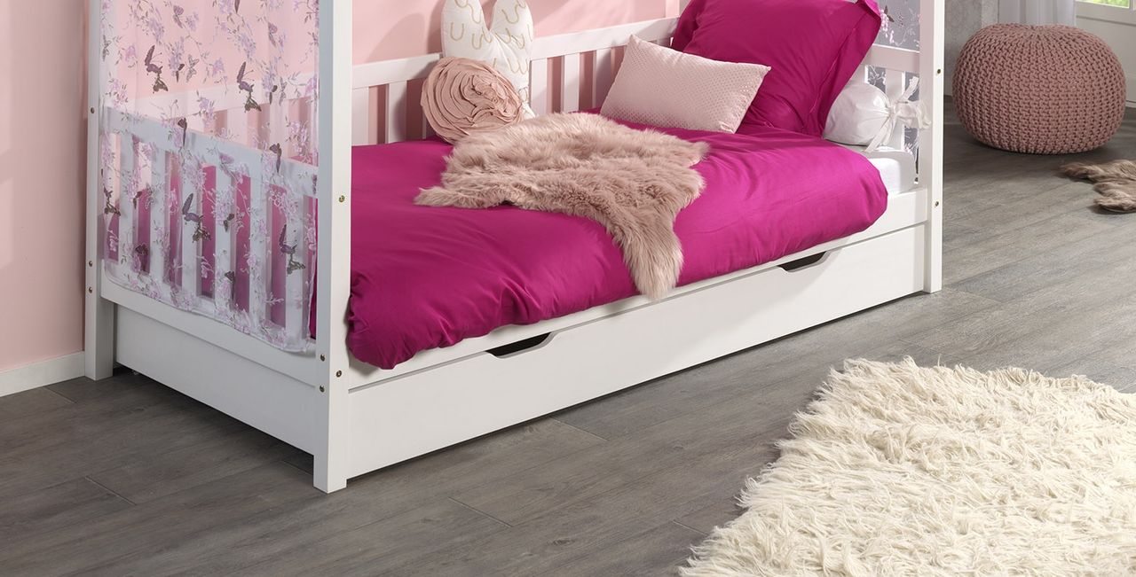 VIPACK Bettschublade für Hausbett Serie Dallas Fa. Vipack, 90 x 190 cm, Weiß