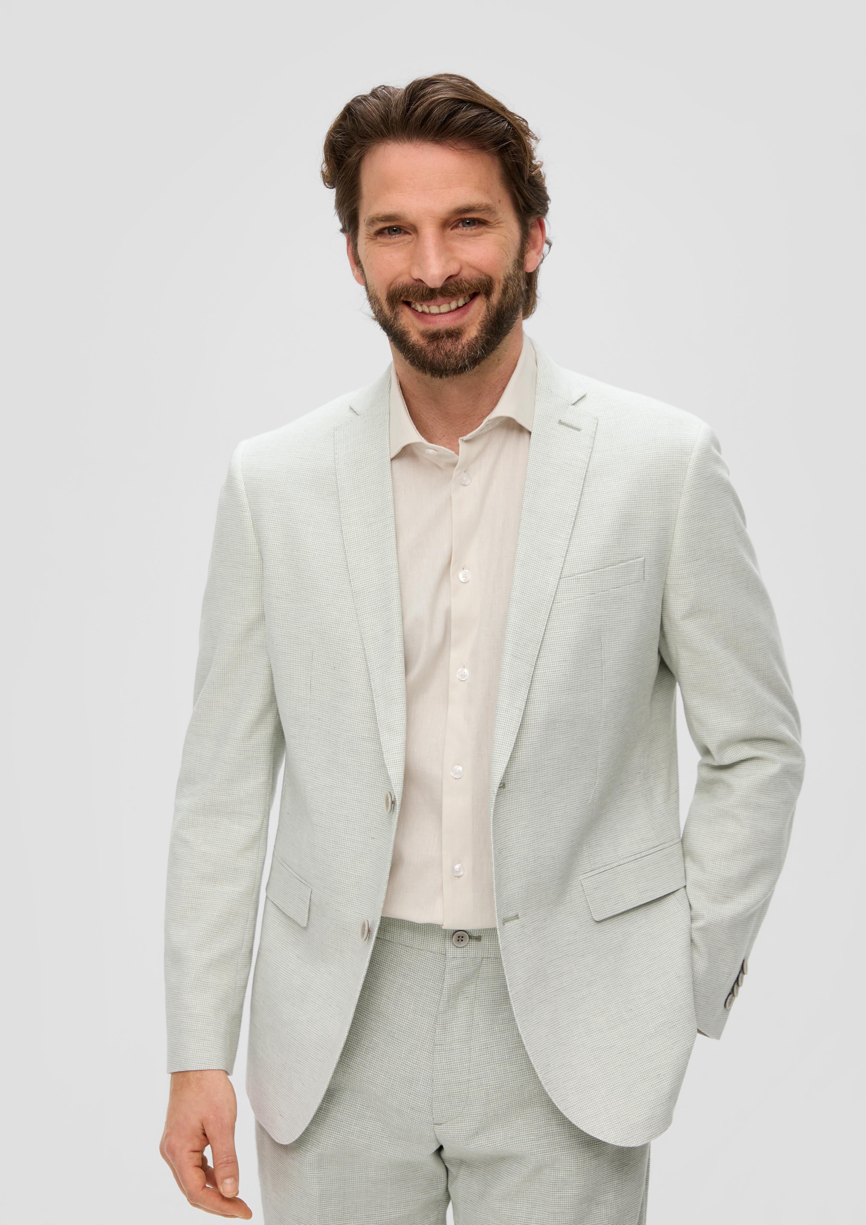 Slim: Sakko im Hahnentrittmuster  2142800-72N8