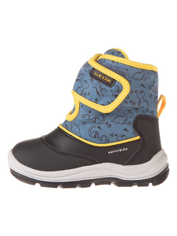 Geox Leder-Winterstiefel in Blau günstig kaufen
