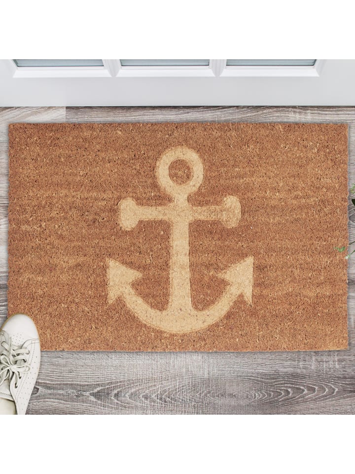 relaxdays Fußmatte Anker in Natur - (B)60 x (T)40 cm günstig kaufen onesize