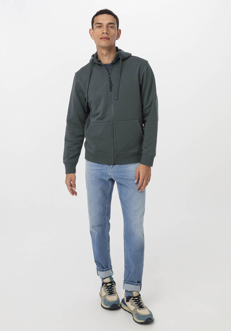 Sweatjacke aus reiner Bio-Baumwolle