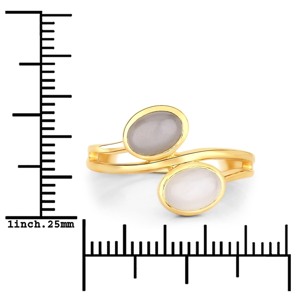 Rafaela Donata Bague Argent sterling Pierre de lune en Or jaune Bague