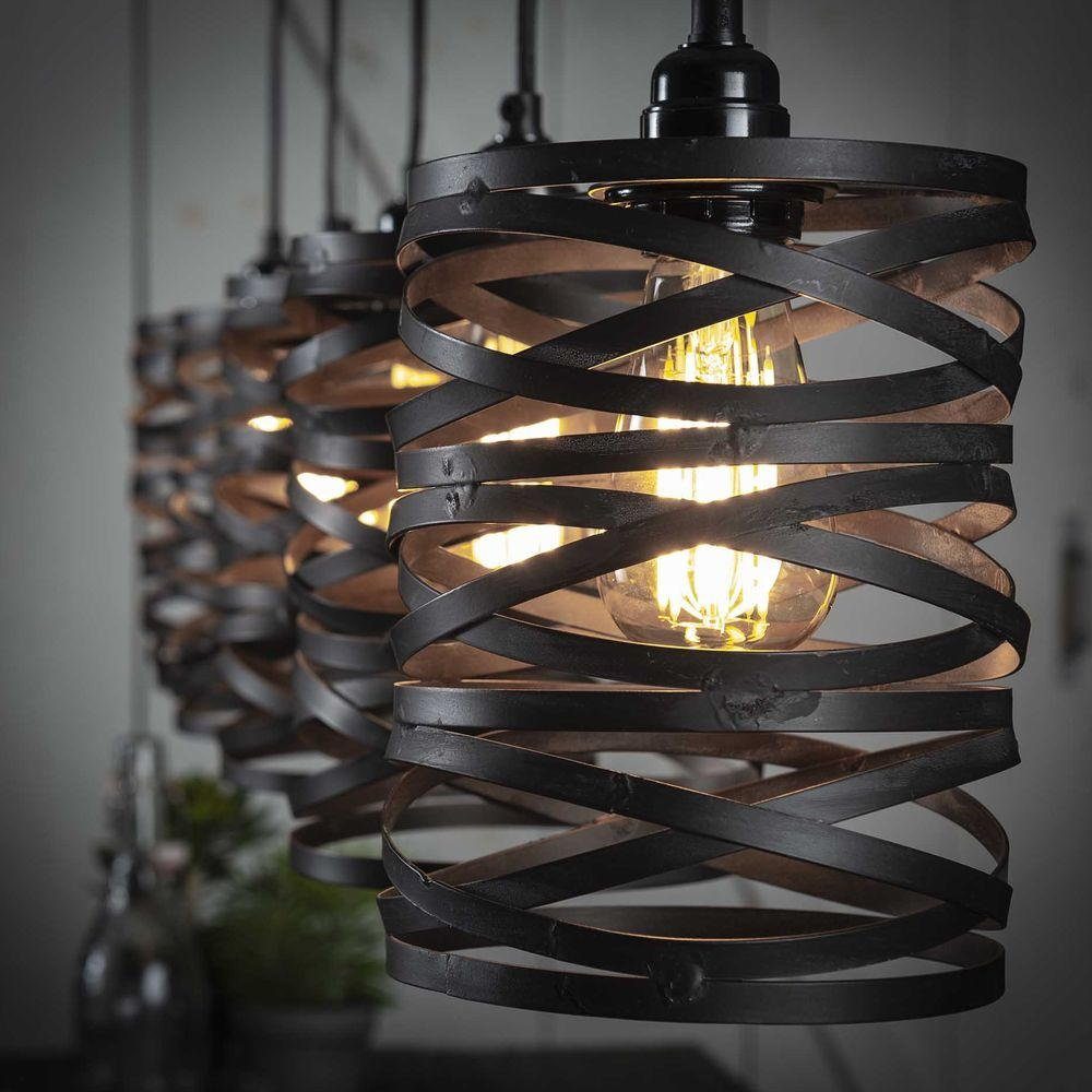 famlights Hängeleuchte, Pendelleuchte Dalia in Grau 5xE27, keine Angabe, Leuchtmittel enthalten: Nein, warmweiss, Hängeleuchte, Pendellampe, Pendelleuchte