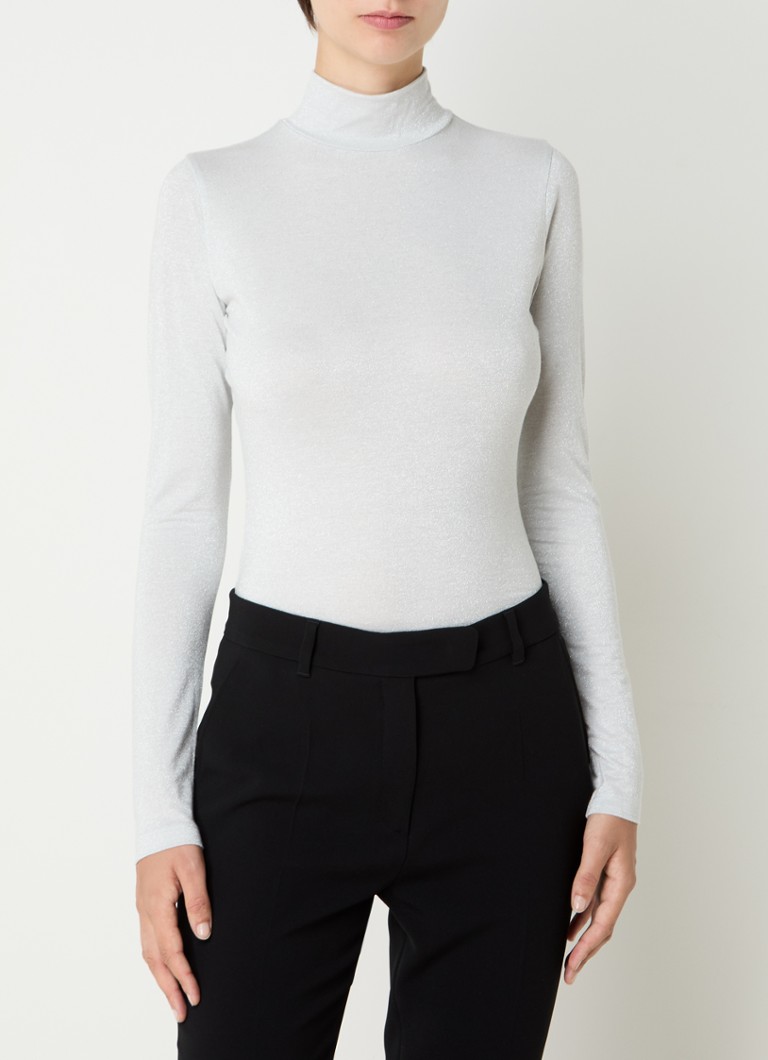 HUGO BOSS Delaina lurex-toppi pystykauluksella