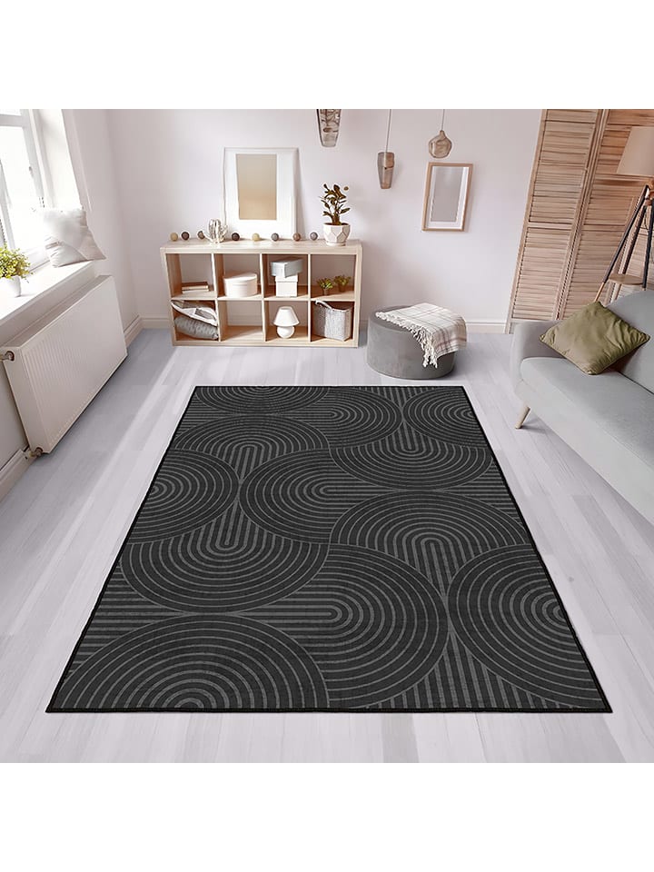 CARPET DIEM Kurzflor-Teppich in Grau/ Schwarz günstig kaufen