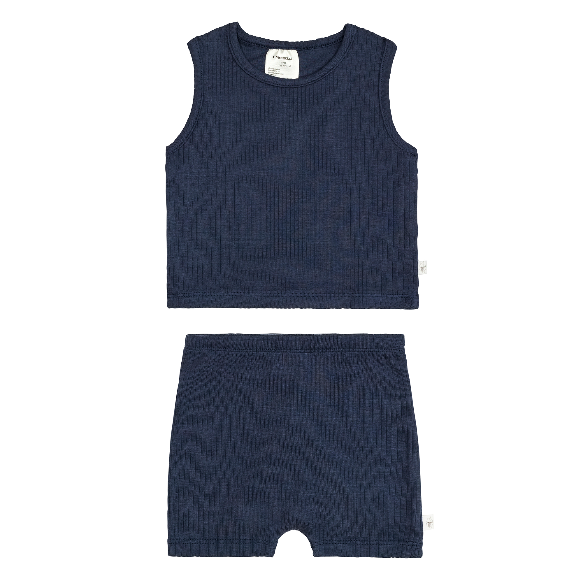 Kinder Unterwäsche Set (Hemd + Hose) - gerippt, Blau