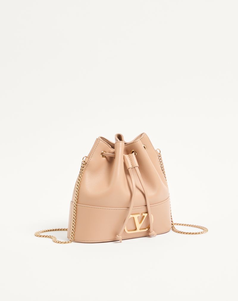 VLogo Signature Mini Nappa Bucket Bag