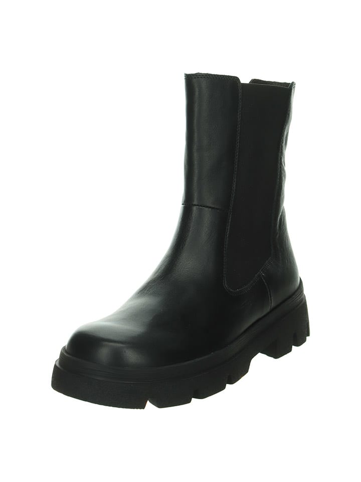 Think! Leder-Chelsea-Boots in Schwarz günstig kaufen