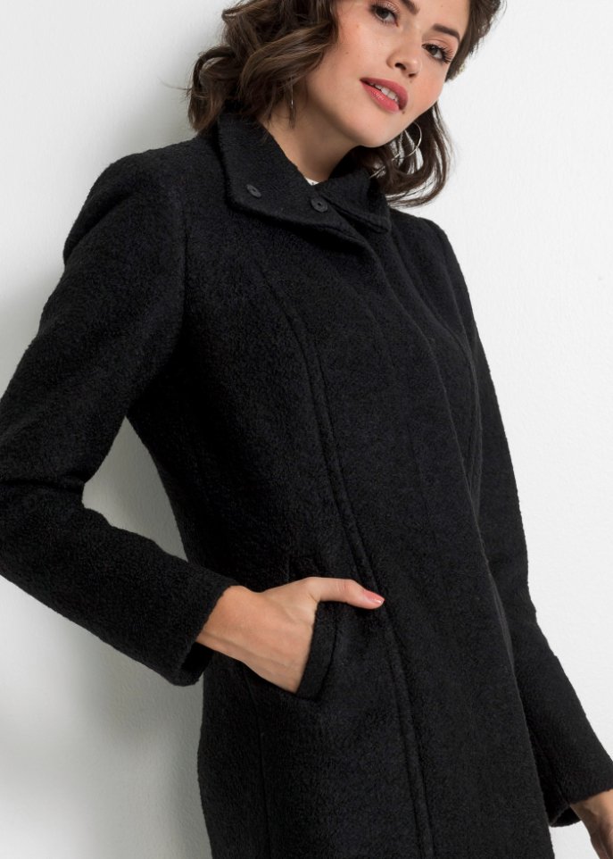 Boucle-Kurzmantel