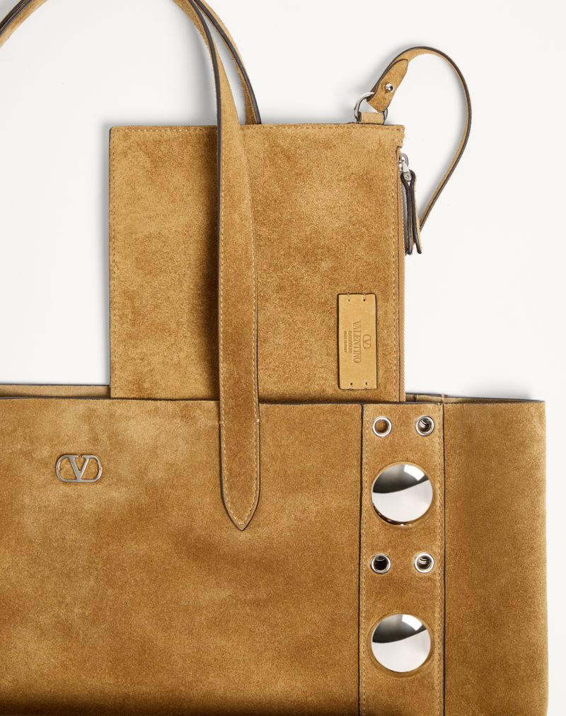 Valentino Garavani Nellcôte Medium Suede Shopping Bag
