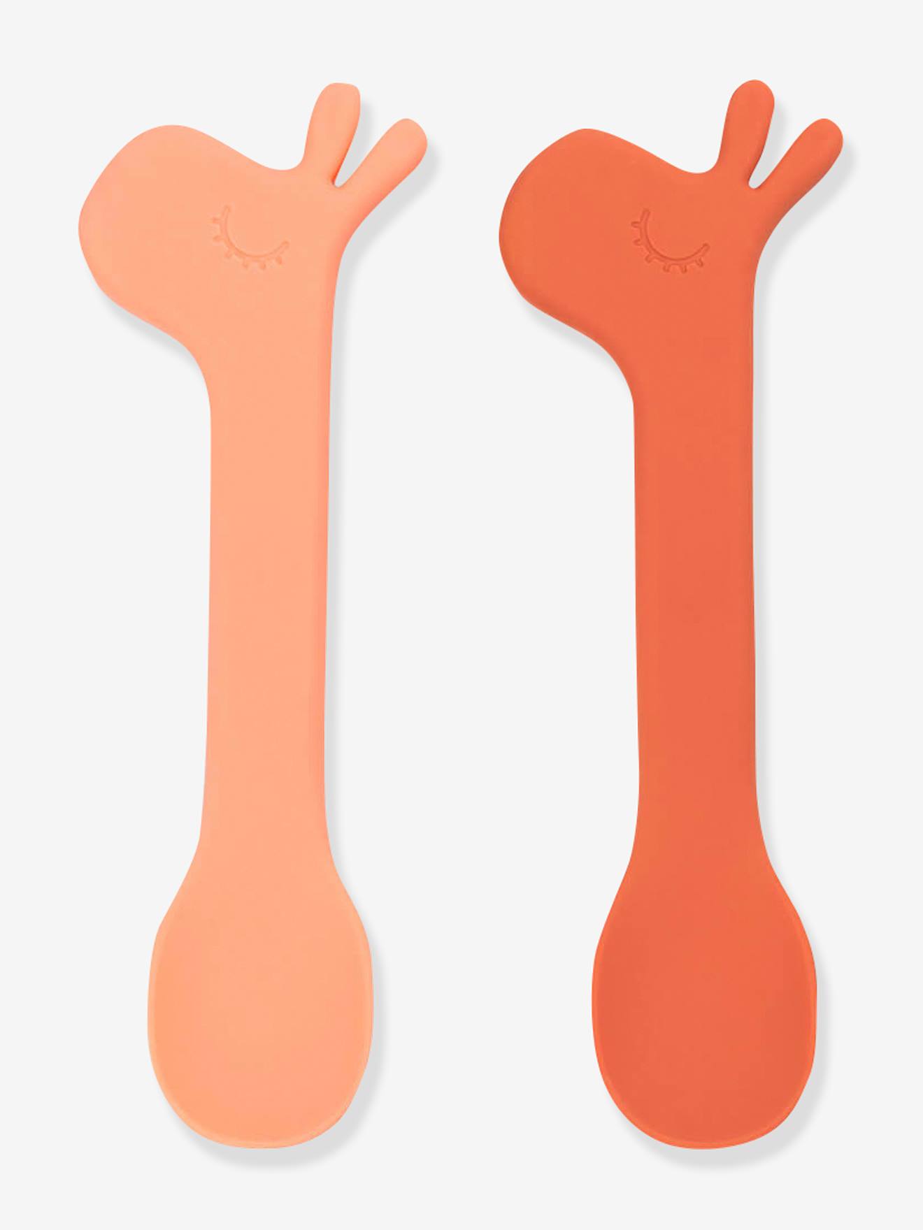 Lot de 2 cuillères en silicone Lalee DONE BY DEER orange