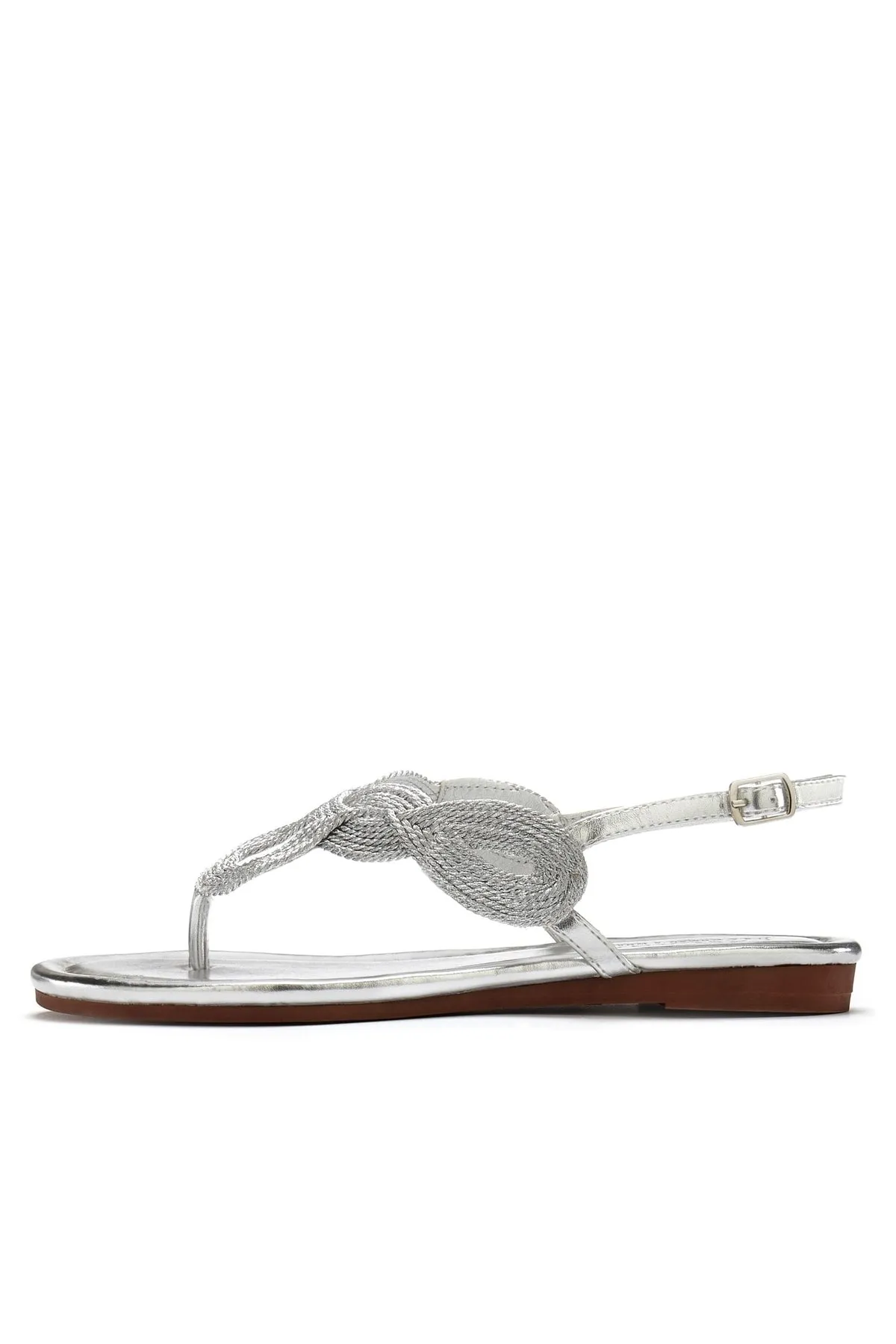 LASCANA  Sandalette - Silberfarben - Flacher Absatz