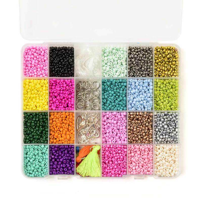 Coffret perles de rocaille 20 couleurs Oxybul