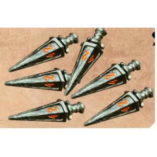 PolyHero Warrior 6d6 Swords Steel Grey (6)