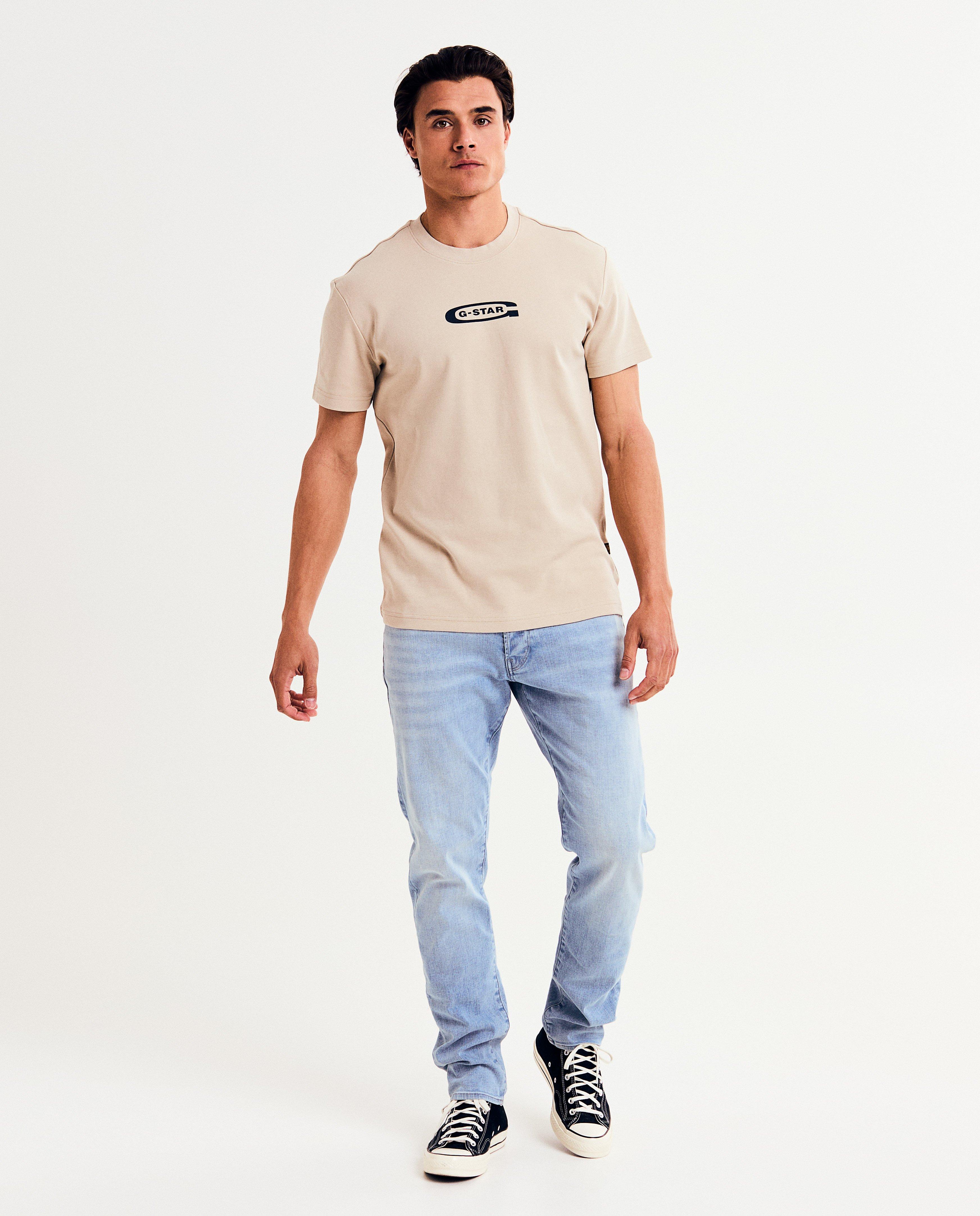 Tricou G-star cu inscripție bej