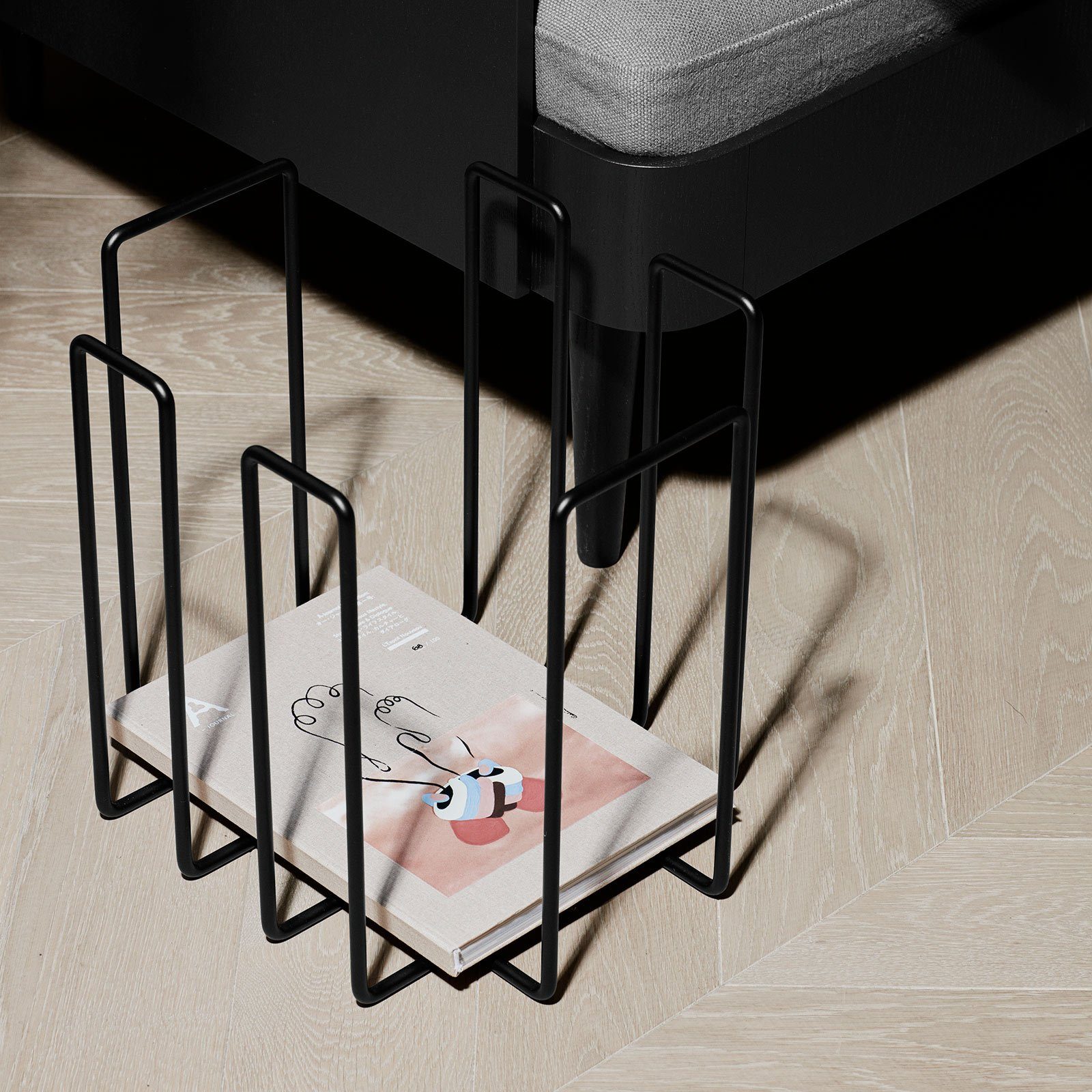 blomus Zeitungsständer, blomus Magazinsammler WIRES für Zeitungen und Magazine black
