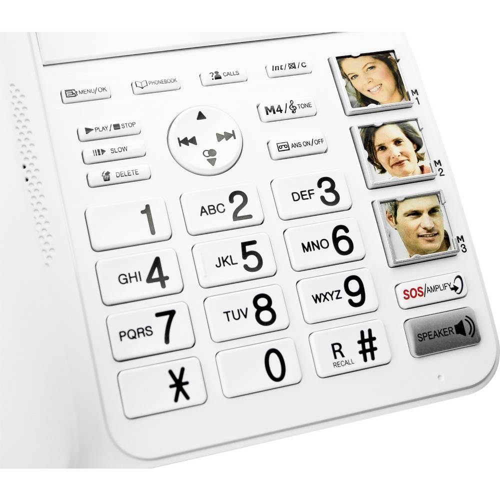 Geemarc DECT595 Seniorentelefon Seniorentelefon (Anrufbeantworter, Freisprechen, Optische Anrufsignalisierung)