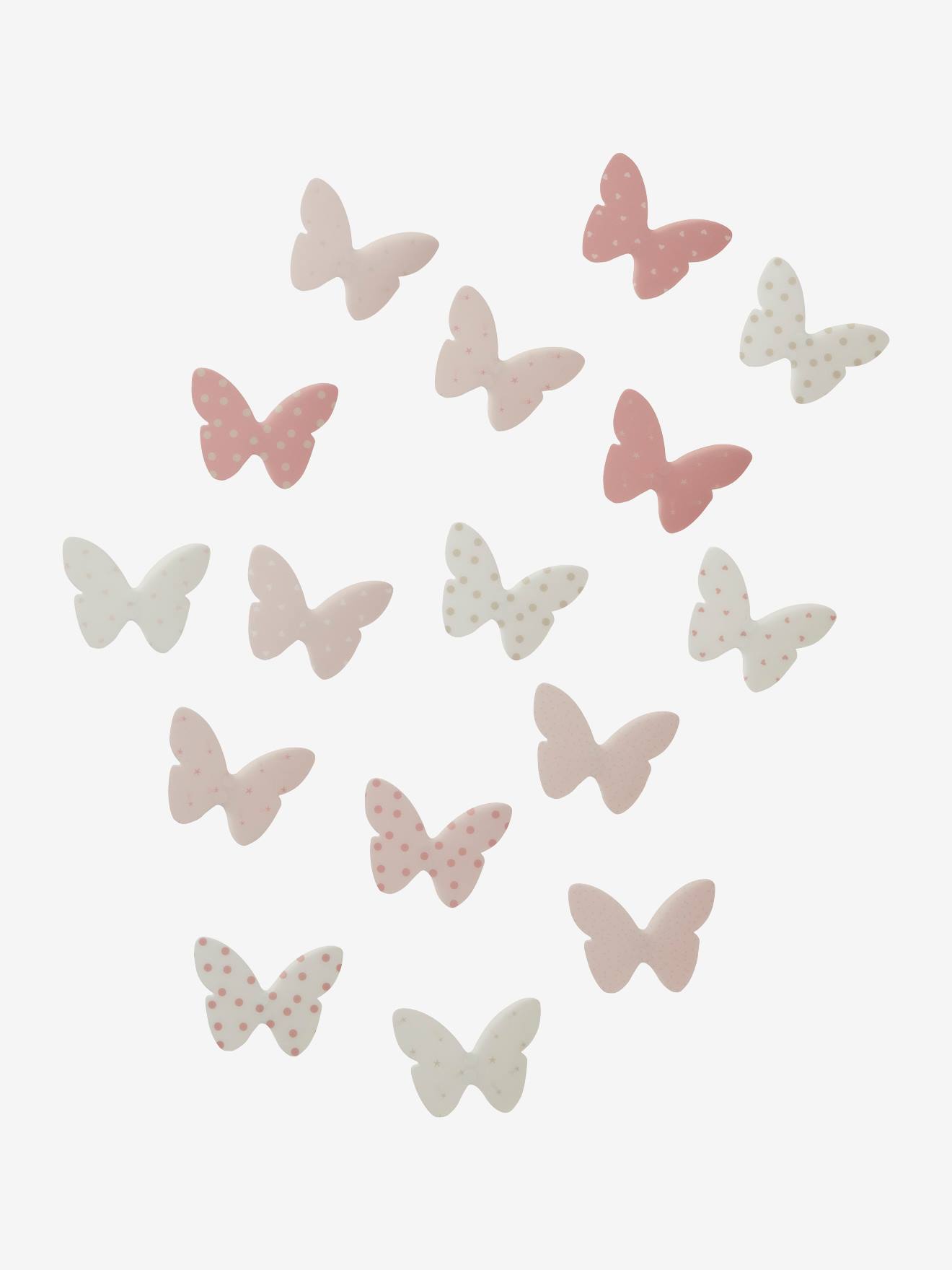 Lot de 14 papillons déco enfant multicolore
