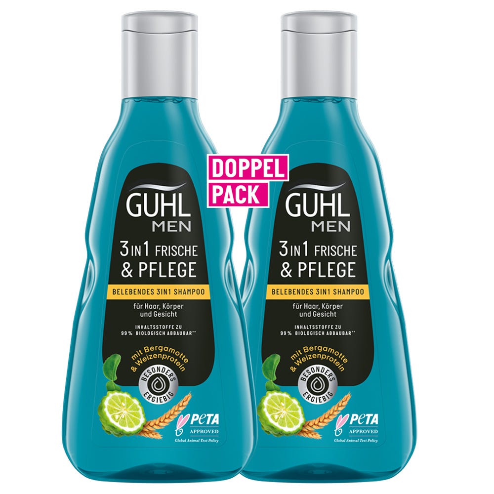Guhl Men 3in1 Shampoo Doppelpack 2 x 250 ml