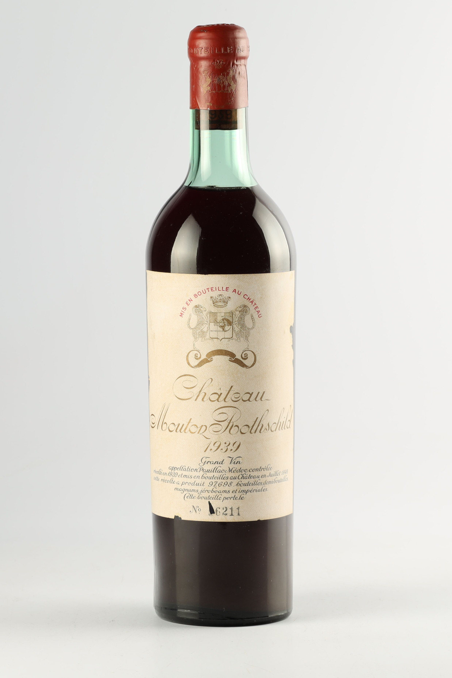 Vin 1939 CHÂTEAU MOUTON ROTHSCHILD 1939, Pauillac. Vin ancien - SoDivin
