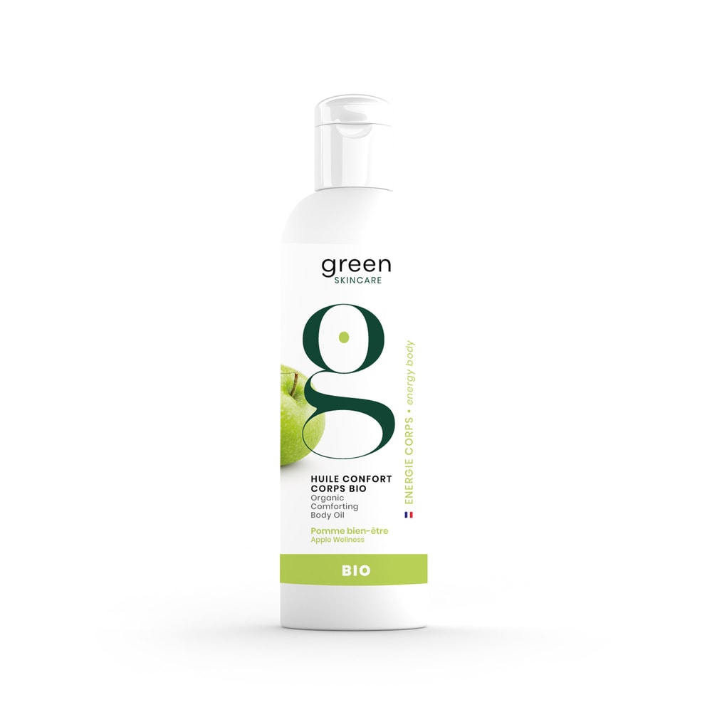 Green Skincare Huile confort corps bio Pomme bien-être Huile confort corps