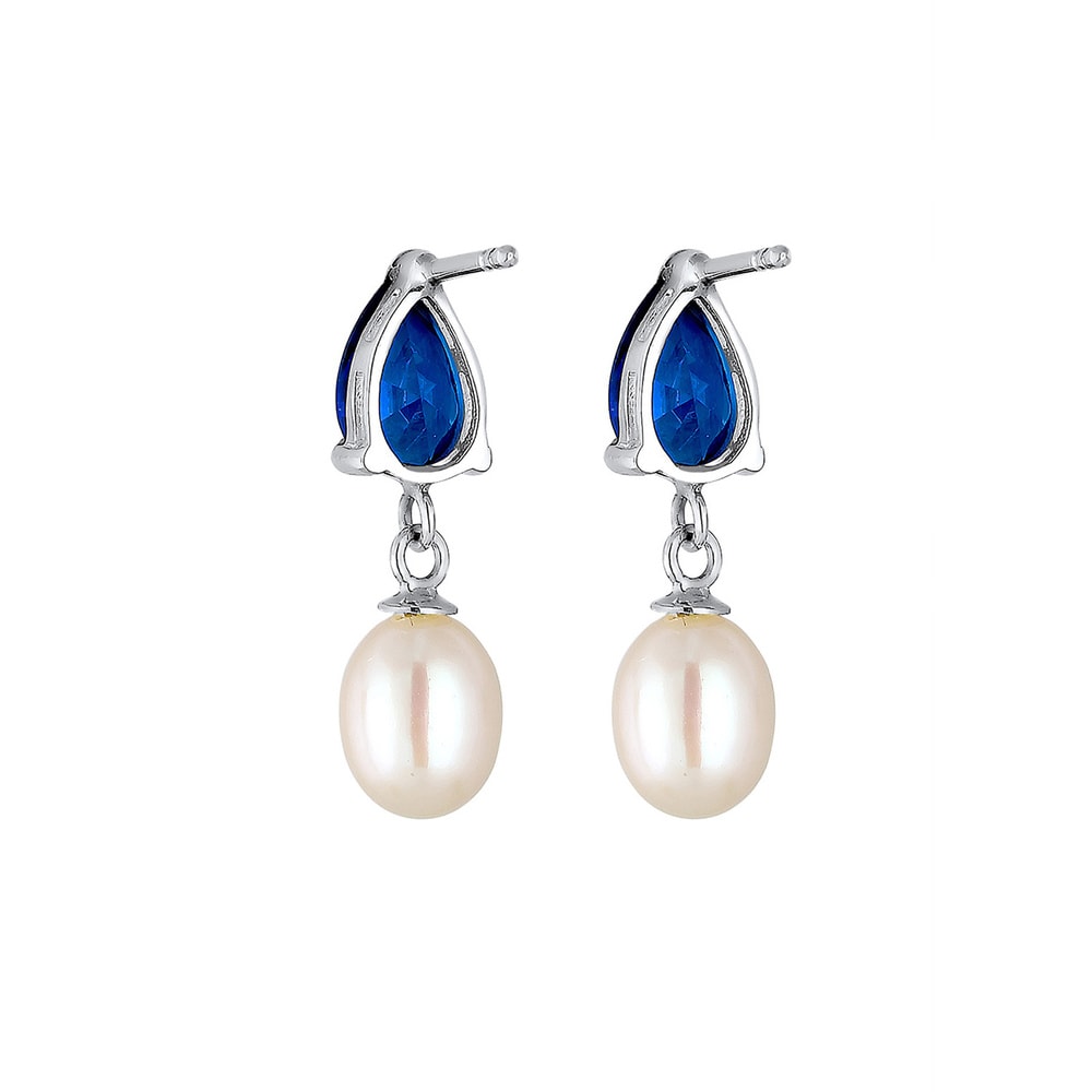 Elli Elli Boucles d'Oreilles Süwasserzuchtperle Tropfen 925 Silber Boucles d'oreilles