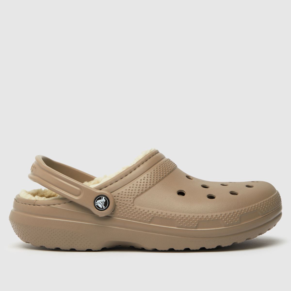 Klasični podloženi sandali Crocs v bež in rjavi barvi